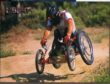 disabled athelete on off road bike