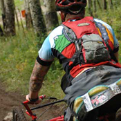 dirt trail on a one-off handcycle