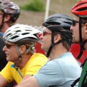 physically challenged dirt bike racers at start line