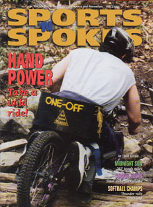 Sports n spokes magazine cover featuring one-off handcycle